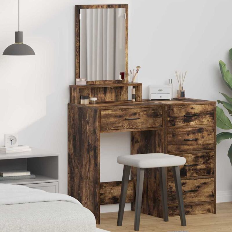 foto del prodotto toeletta vidaxl con cassetti in rovere scuro 50x41x140 cm