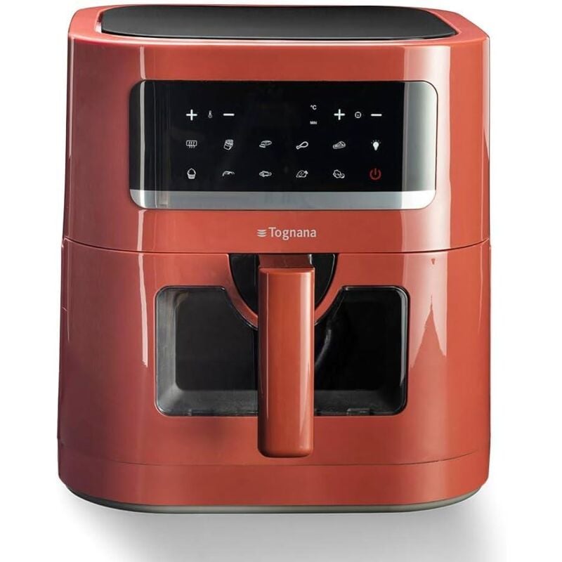 foto del prodotto tognana iridea friggitrice ad aria 7 litri 1800w rosso