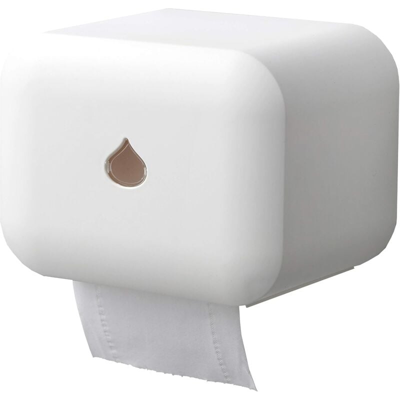 foto del prodotto toilet paper roll holder waterproof wall mount self adhesive toilet paper dispenser white 