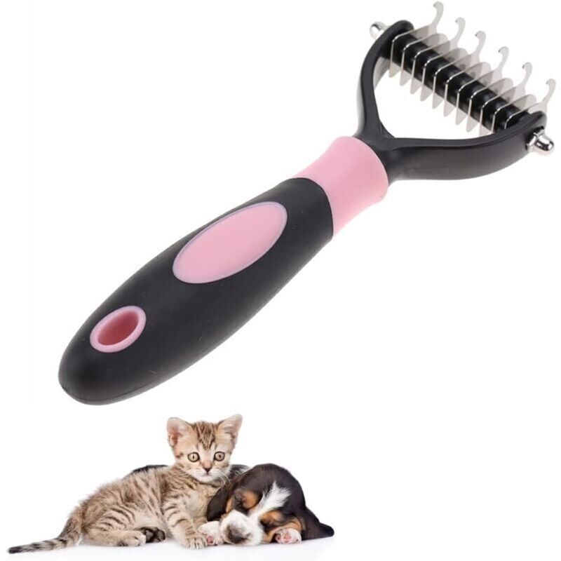 foto del prodotto toilettage fatto in casa, articoli da toeletta animabili, accompagnamenti di inoxydable brosse, una professione pratica, un sous couche, 2 facce,