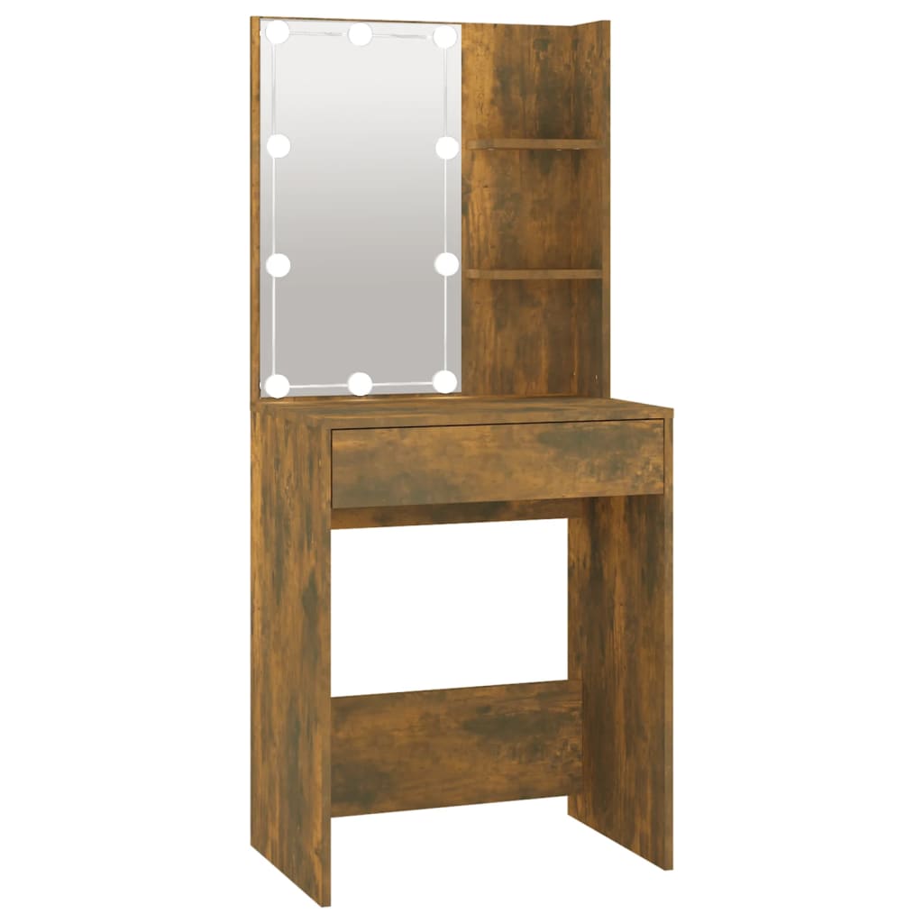 foto del prodotto toilette con led raffinate linee rette x 40 x 140 cm rovere affumicato 02 0006403
