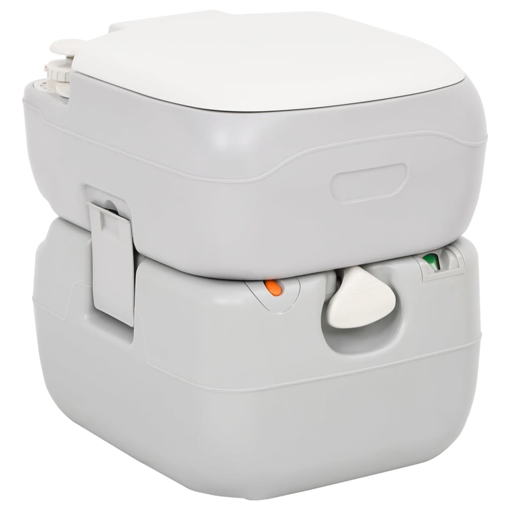foto del prodotto toilette da campeggio portatile grigia e bianca 22 12 l in hdpe