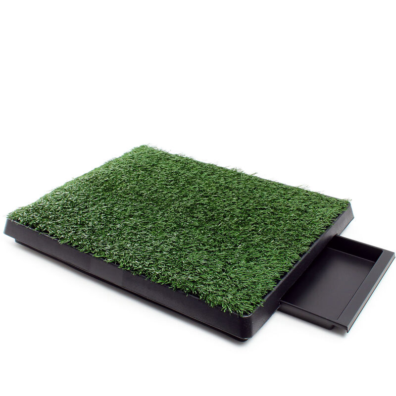 foto del prodotto toilette per cani 63x51 cm lettiera con erba sintetica per addestramento di cani e cuccioli fudajo