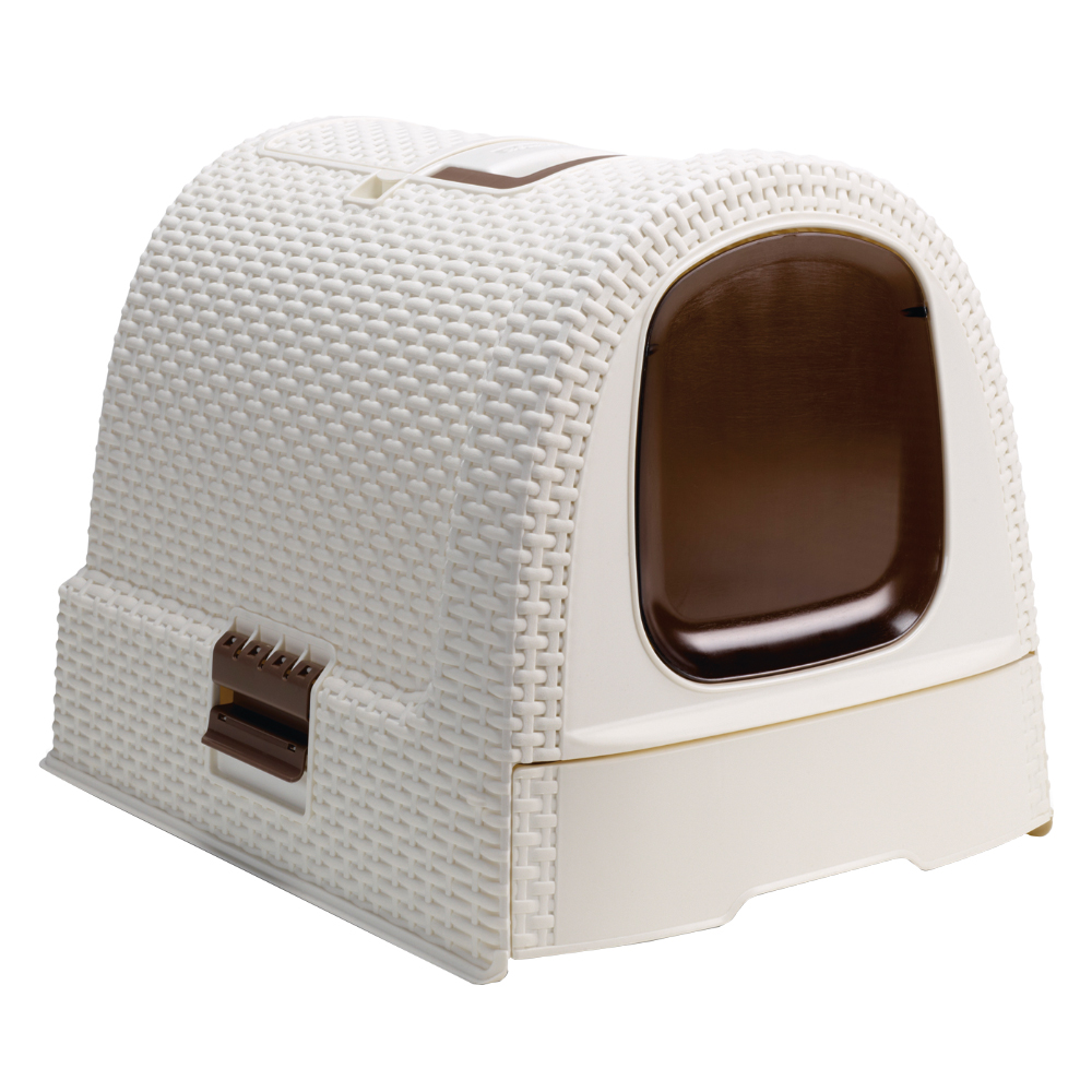 foto del prodotto toilette per gatti eco friendly curver bianco