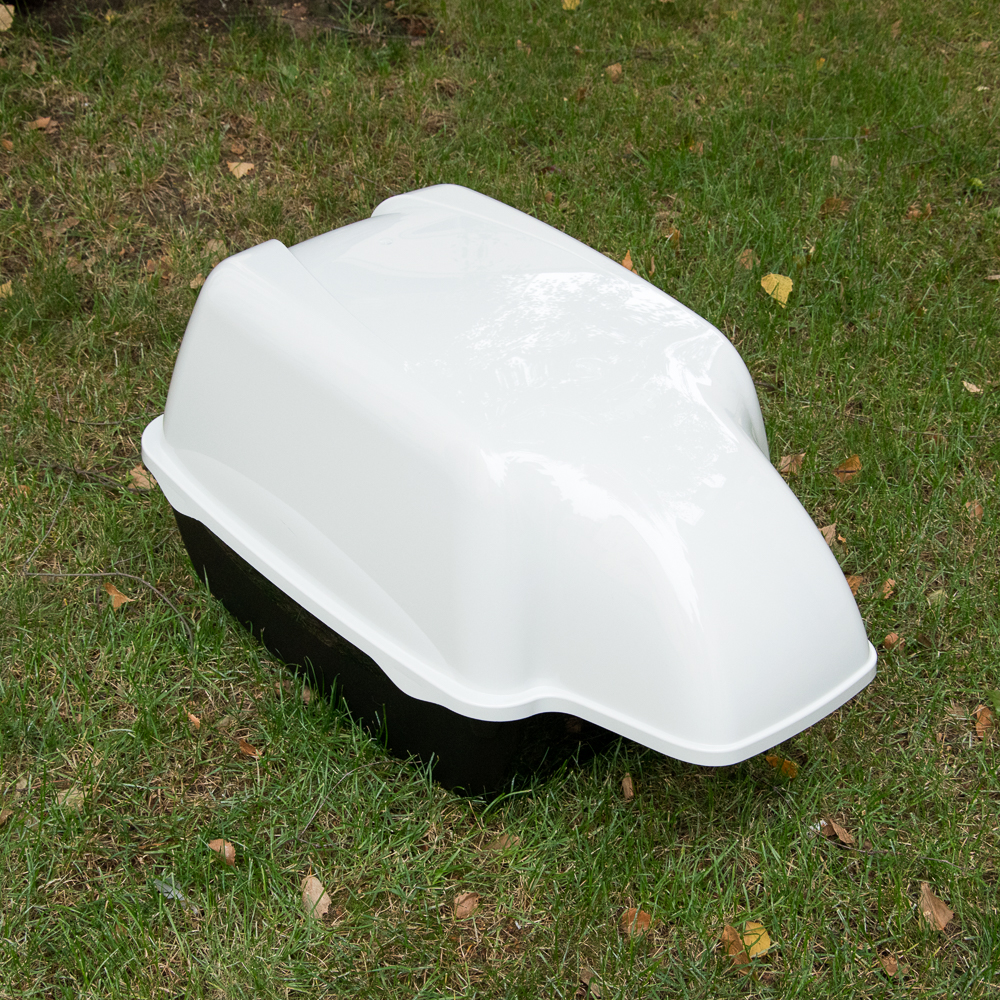 foto del prodotto toilette per gatti ferplast cosmic outdoor nero bianco