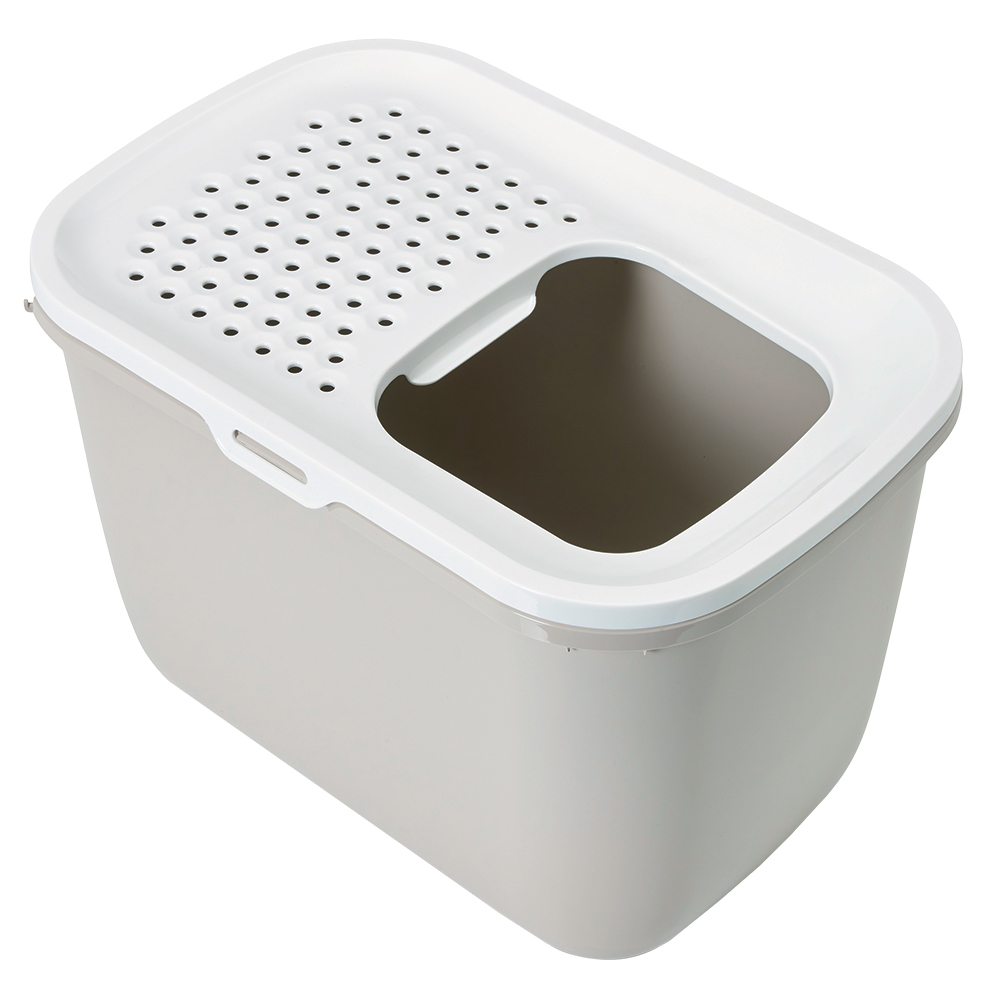 foto del prodotto toilette per gatti savic hop in beige chiaro bianco