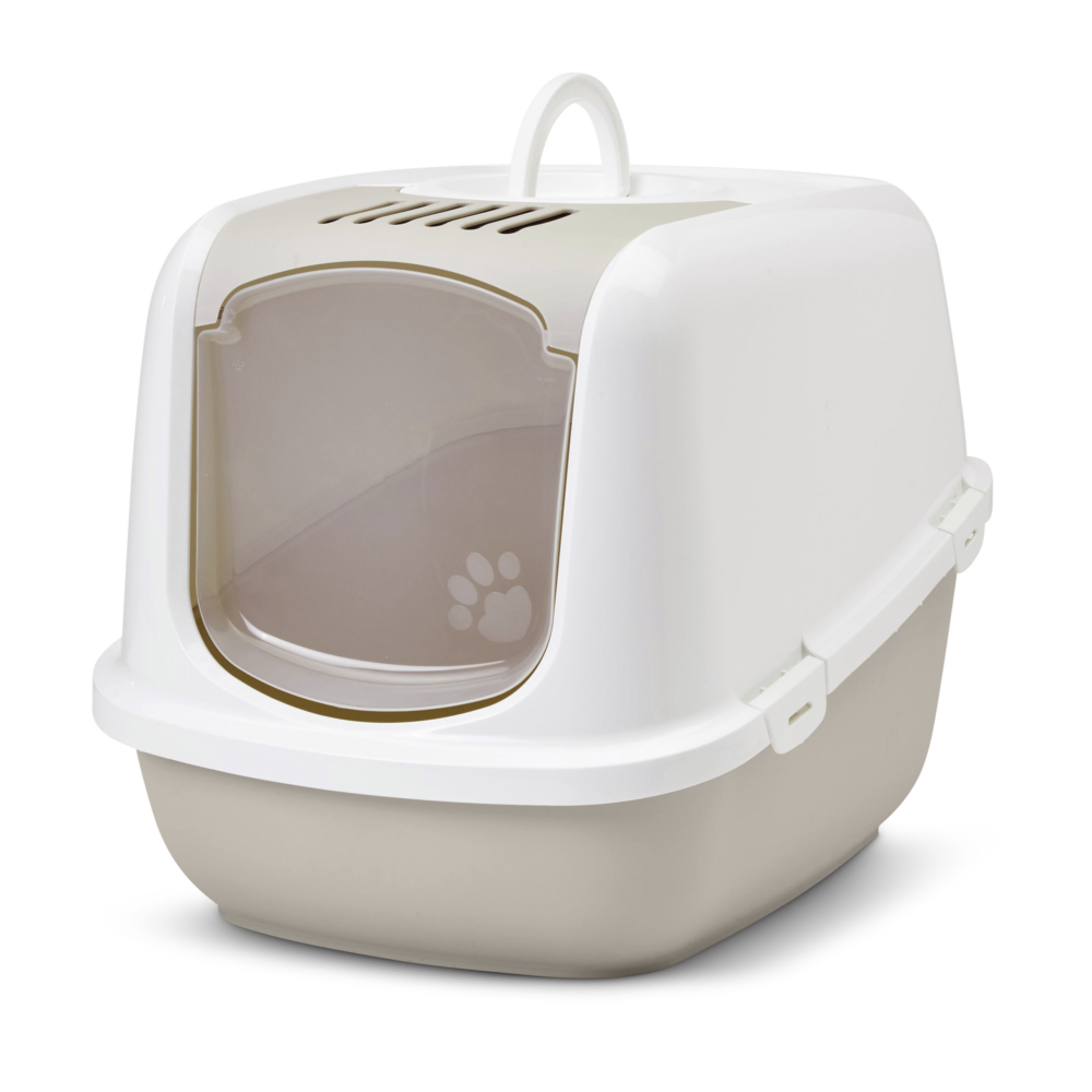 foto del prodotto toilette per gatti savic nestor jumbo beige bianco