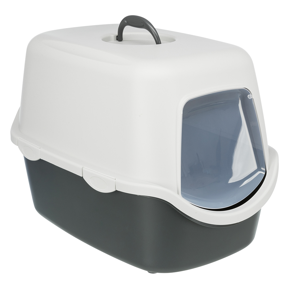 foto del prodotto toilette trixie vico, con coperchio grigio scuro griglio chiaro