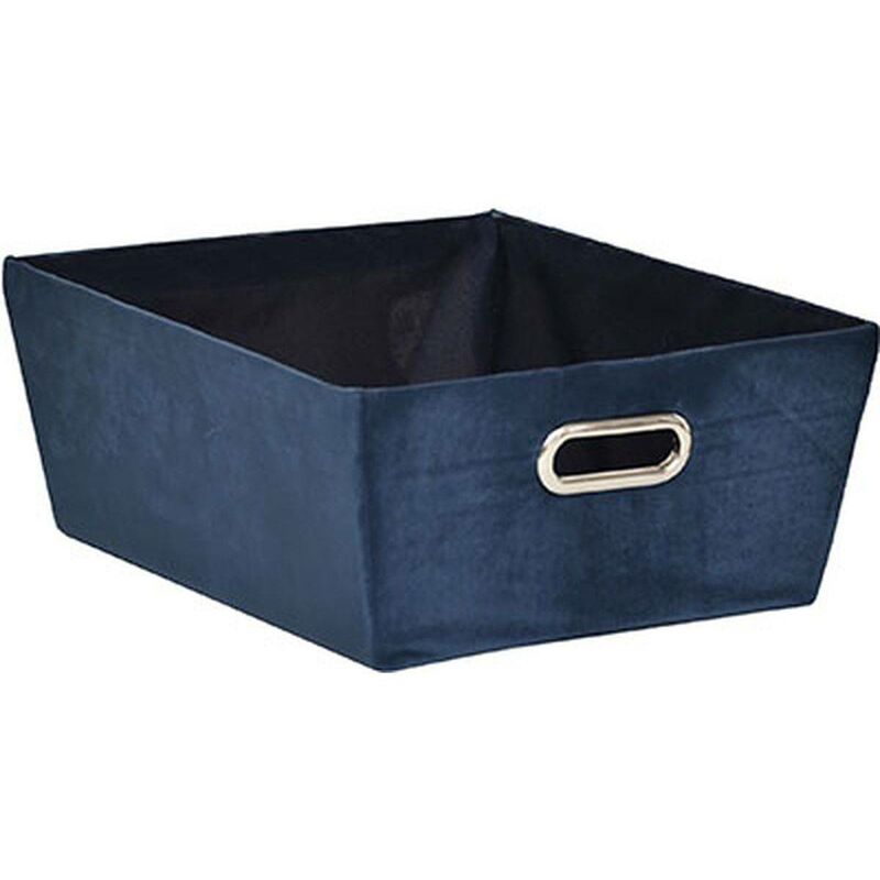 foto del prodotto toletta di velluto h15xp40xp32,5 cm blu jeans tendance