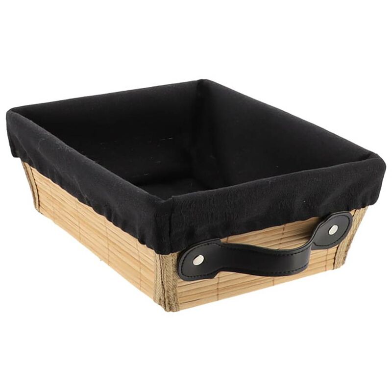 foto del prodotto toletta in bamb l20,5xd26xh10,5 cm tessuto bamb nero tendance