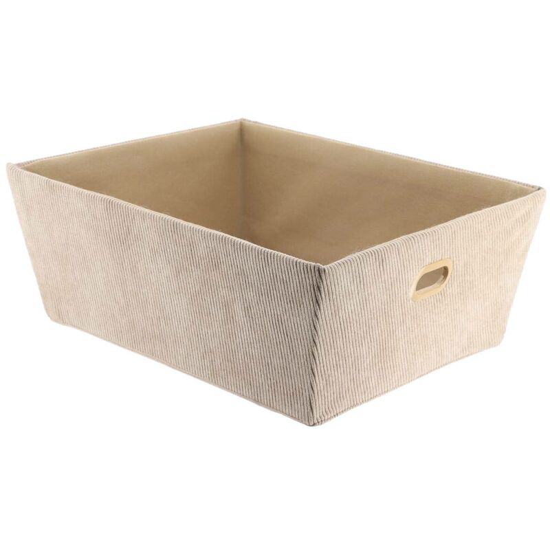 foto del prodotto toletta laterale in velluto l32,5xd40xh15 cm taupe tendance