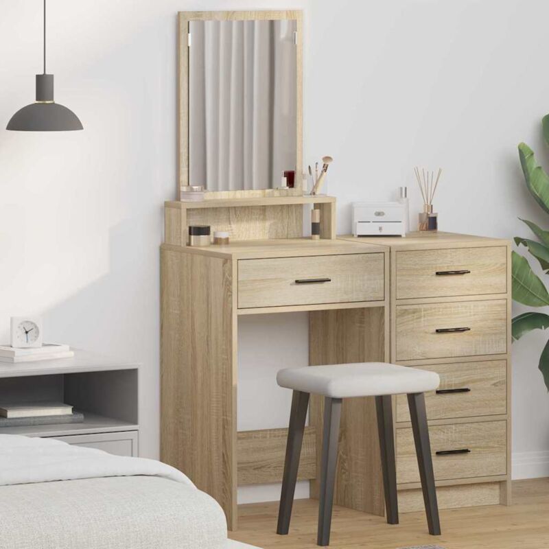foto del prodotto toletta vidaxl con cassetti rovere sonoma 50x41x140 cm