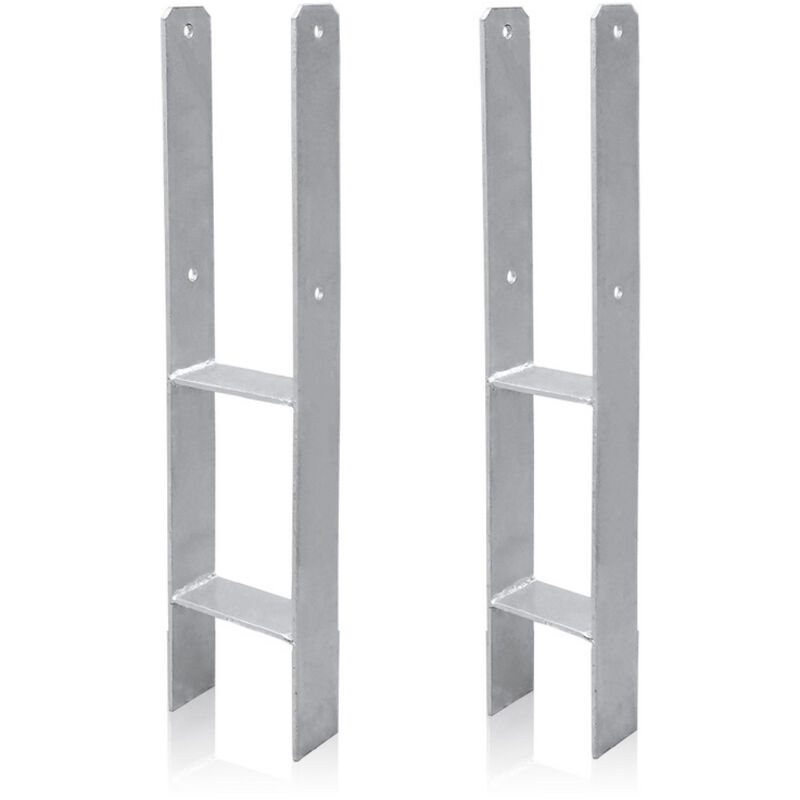 foto del prodotto tolletour swanew ancoraggio h supporto palo pergola ancoraggio palo di sostegno recinzione piede 121mm 2 pezzi