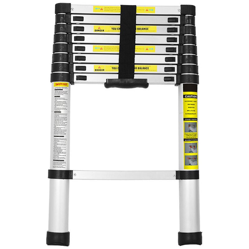 foto del prodotto tolletour swanew scala telescopica fino a 150 kg scala stabile in alluminio 2.6 m