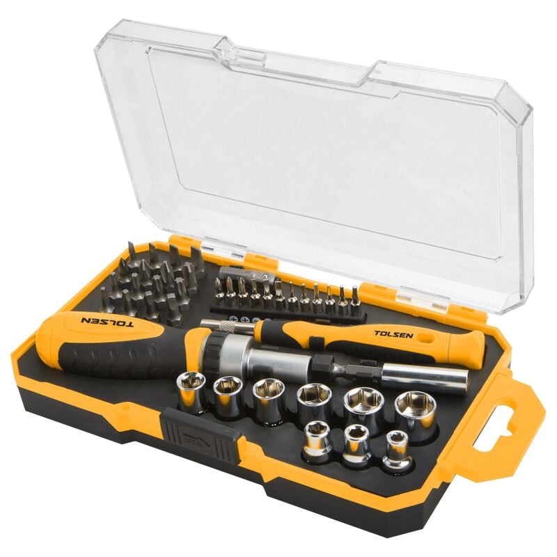 foto del prodotto tolsen set 42pz cacciavite a cricchetto cacciavite di precisione