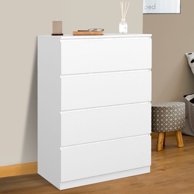foto del prodotto tomi arc n 4 cajones 78 cm madera blanco