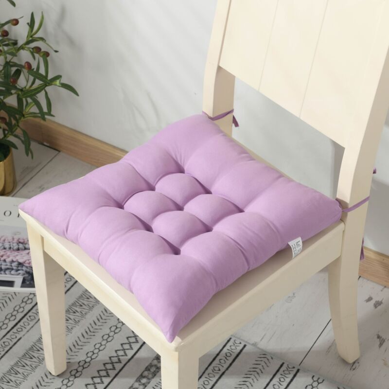 foto del prodotto tonchean 1 pz. cuscino per sedia da ufficio, cuscino per sedia, set con lacci, spesso e morbido, quadrato, per sedia da pranzo 40 x 40 cm