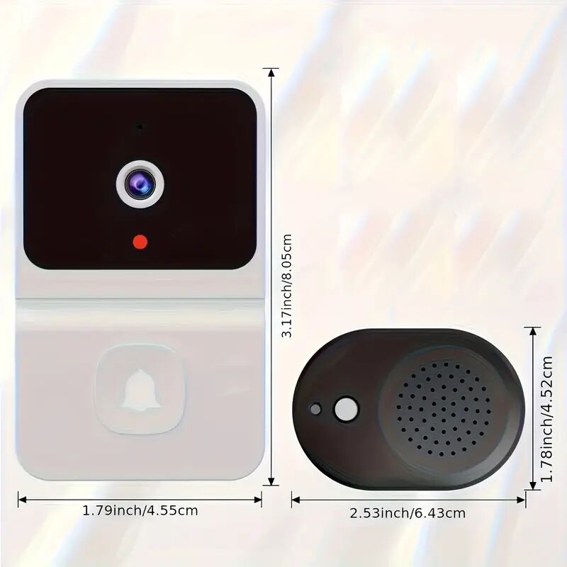foto del prodotto tonchean 1 x campanello intelligente wifi con batteria integrata telecamera di sicurezza wireless con audio bidirezionale, supporta wifi 2.4g per