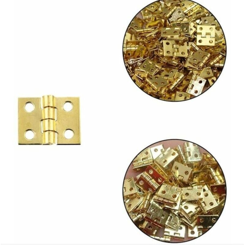 foto del prodotto tonchean 100 pezzi mini cerniere pieghevoli piatte cerniere a vite adatte per mobili, porte, finestre, ecc.