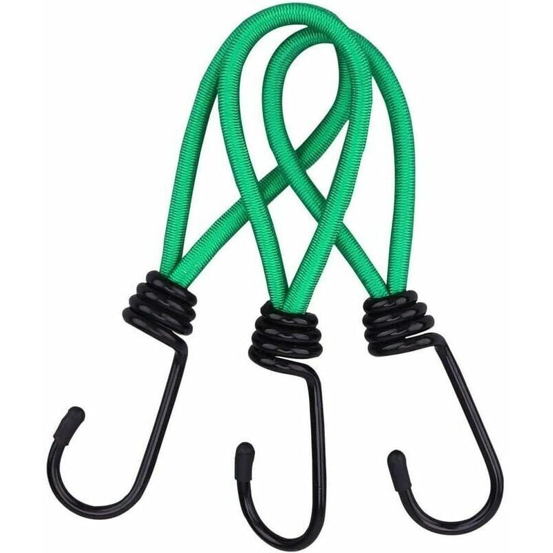 foto del prodotto tonchean 16 pezzi corde elastiche con ganci, ganci per corde elastiche per tende, cinghie elastiche in gomma per tende, per campeggio, teloni,