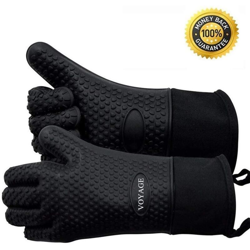 foto del prodotto tonchean 2 confezioni guanti da forno premium fino a 350 f guanti da griglia in silicone estremamente resistenti al calore, guanti da barbecue