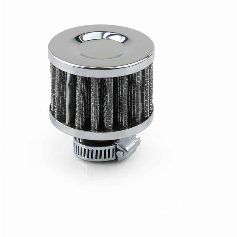 foto del prodotto tonchean 2 pezzi filtro aria universale per auto 12mm filtro aspirazione aria fredda argento