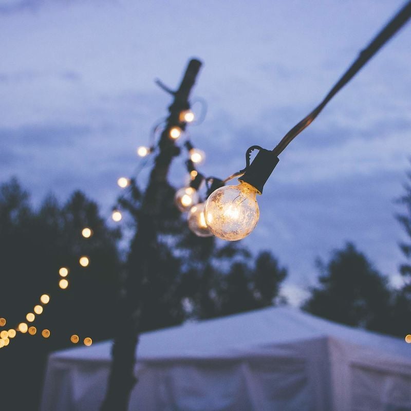 foto del prodotto tonchean 25 lampadine bianche calde luci a stringa impermeabili per decorazioni interne ed esterne per matrimoni, compleanni, camere da letto,