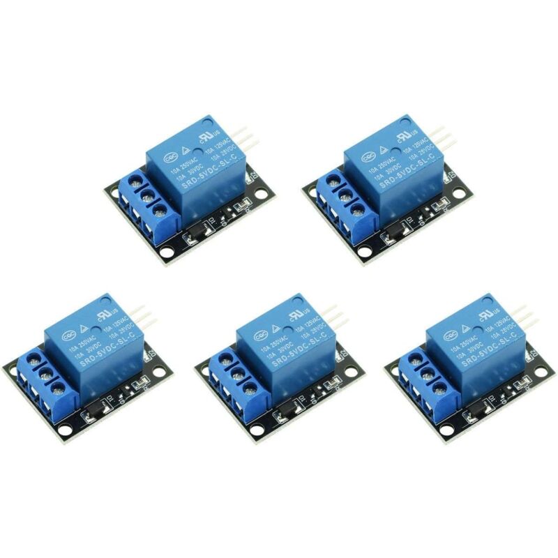 foto del prodotto tonchean 5pcs ky 019 5v modulo rel a canale singolo scheda per pic avr dsp arm per arduino rel rilevatore di tensione tester