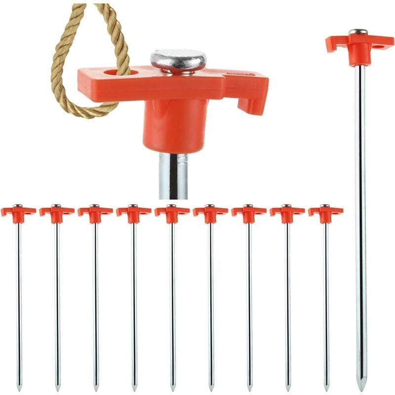 foto del prodotto tonchean accessori per gazebo, tende, pergolati e archipicchetti per tende da campeggio 10 x 8 x 250 mm, picchetti antiruggine per giardino,