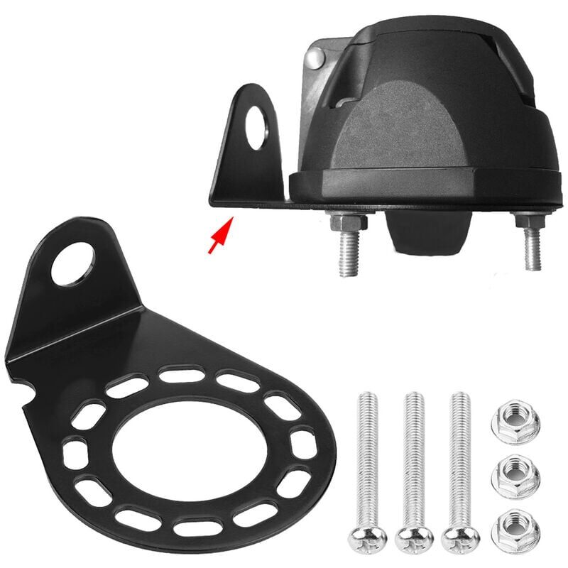 foto del prodotto tonchean accessori per rimorchi, staffa di montaggio in metallo per connettore per rimorchio caravan a 7 e 13 pin
