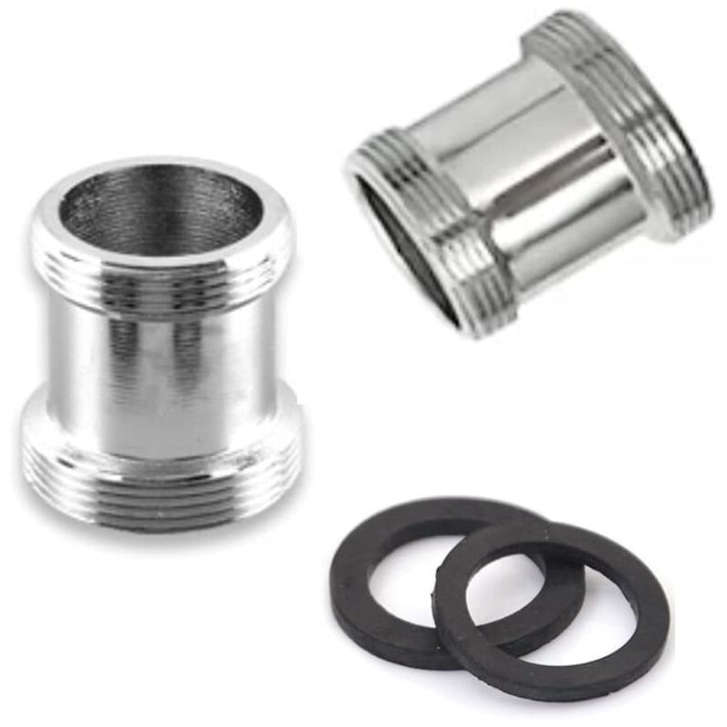 foto del prodotto tonchean adattatore per rubinetto in ottone, 2 pezzi, filettatura maschio npt da 22 mm, connettore aeratore per rubinetto per lavandino, adattatore
