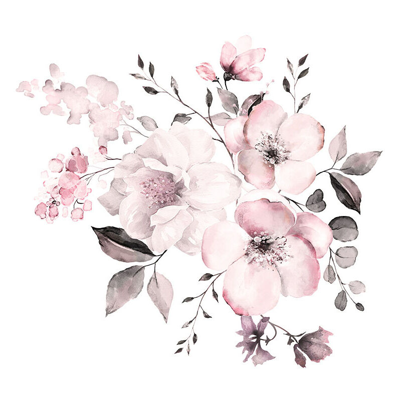 foto del prodotto tonchean adesivo da parete, adesivo da parete con stampa floreale, murale floreale, adesivo da parete con fiori romantici, decorazione da parete