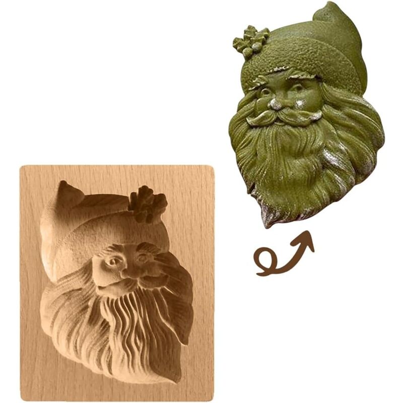 foto del prodotto tonchean altre decorazioni natalizie, macchina per tagliare i biscotti in legno, stampo per biscotti a forma di cono, modello antiaderente, stampo