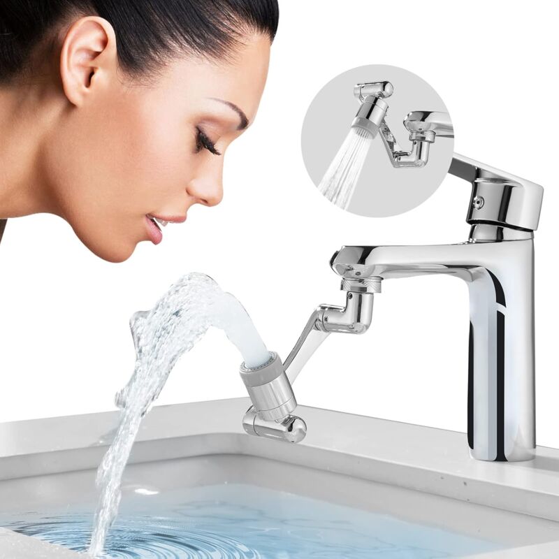 foto del prodotto tonchean altri accessori per rubinetti, prolunga per rubinetto girevole a 1080 , aeratore universale per lavello, 2 modalit per cucina, bagno,