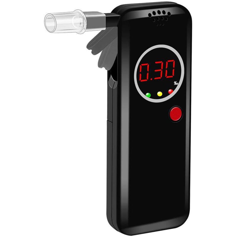 foto del prodotto tonchean analizzatore dell etilometro all etanolo con 3 indicatori led per il test dopo aver bevuto e mangiato 1 pz nero 