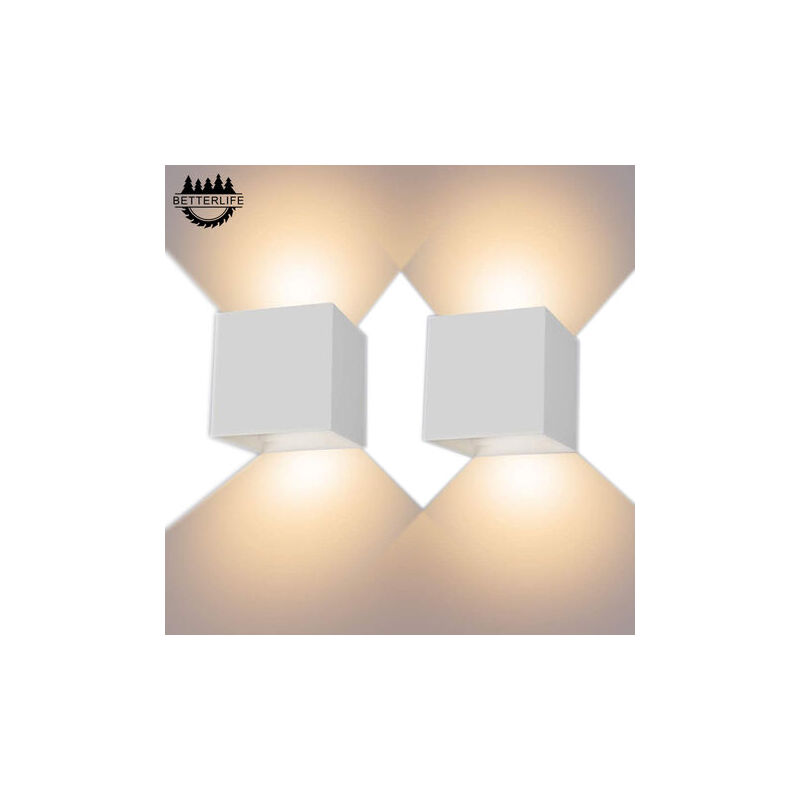 foto del prodotto tonchean applique da parete da 12 w, 2 confezioni da 3000 k, lampada da parete a led per esterni interni, lampada da parete per esterni regolabile,