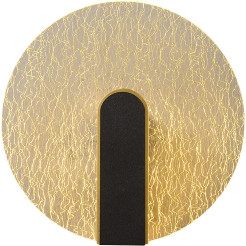 foto del prodotto tonchean applique da parete vintage per interni, applique in acrilico, applique da parete dorata, lampada rotonda, applique da parete a led,