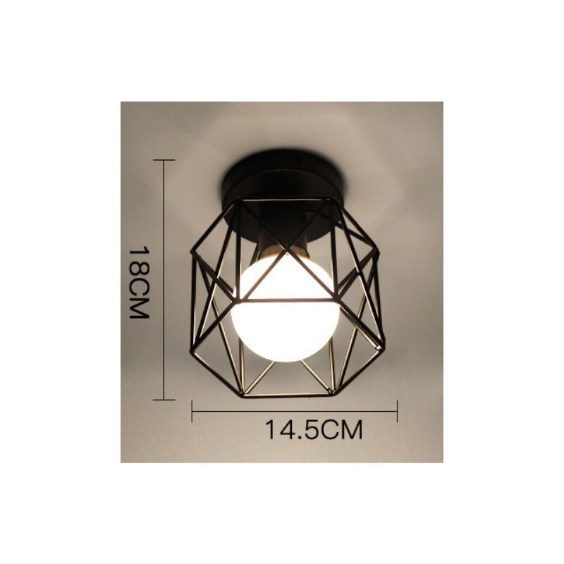 foto del prodotto tonchean applique in ferro battuto, adatta per soggiorno, cucina, soppalco, sala da pranzo, bar senza lampadina , luce bianca, forma a gabbia per