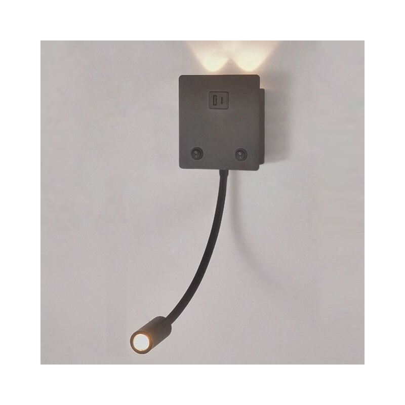 foto del prodotto tonchean applique led girevole con usb, lampada da parete per lettura e interruttore, adatta per camera da letto, hotel