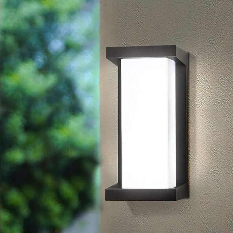 foto del prodotto tonchean applique per soggiorno e ingresso, applique led impermeabile ip65 18w 6000k applique da esterno rettangolare in alluminio lampada da
