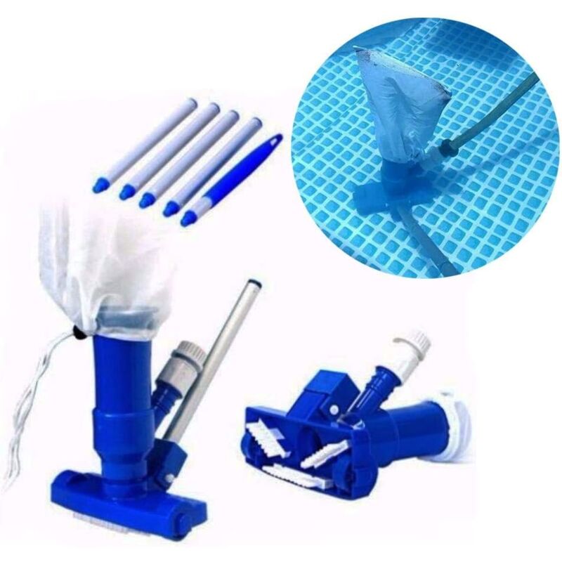foto del prodotto tonchean aspirapolvere a getto per piscina, pulitore a getto portatile per piscina con spazzola, sacchetto e asta, accessori per la pulizia di