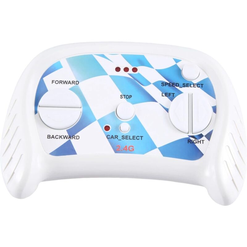 foto del prodotto tonchean auto elettrica per bambini, telecomando bluetooth 27 mhz, parti di veicoli elettrici per bambini, controllo bianco