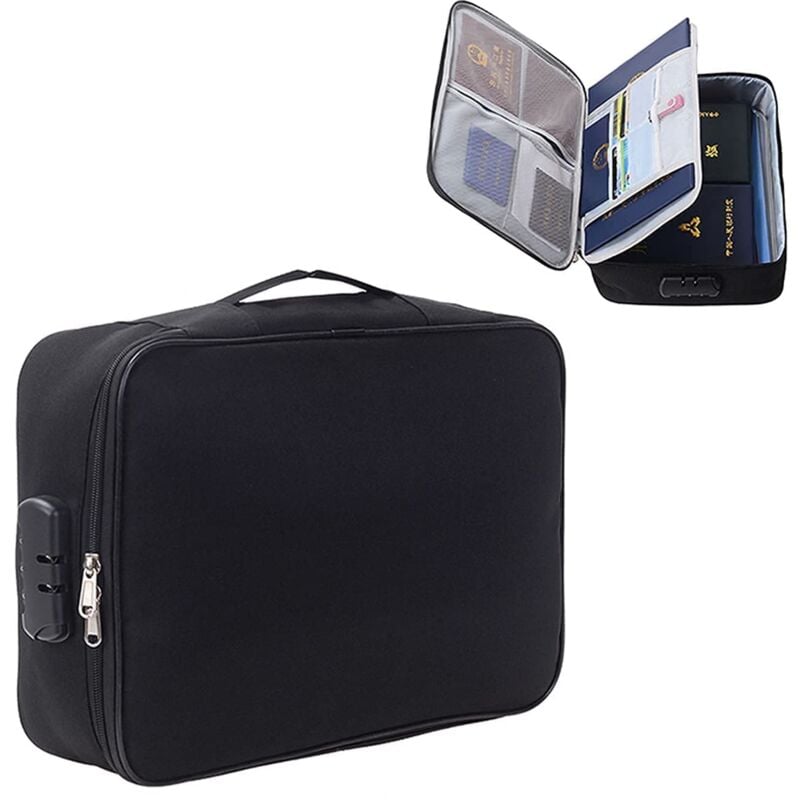 foto del prodotto tonchean borsa portadocumenti impermeabile, borsa portaoggetti multistrato, borsa portadocumenti importante e tasca portadocumenti con divisore