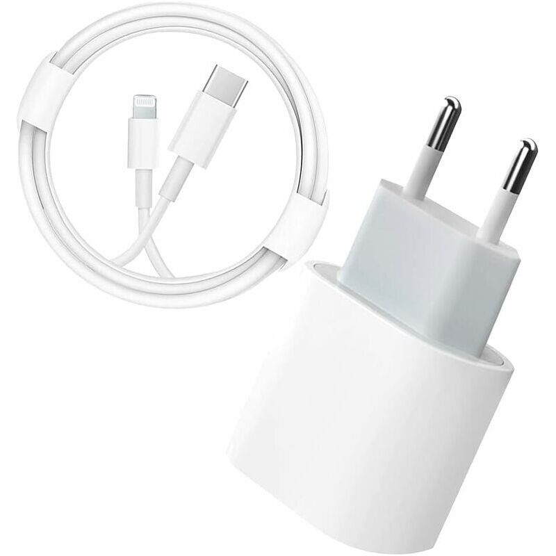 foto del prodotto tonchean caricabatterie rapido usb c 20 w pd fast certificato con cavo da 6 piedi c a lightning adattatore per caricabatterie di tipo c per