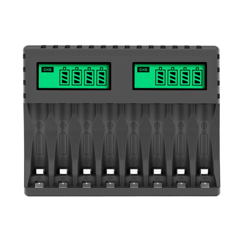 foto del prodotto tonchean caricabatterie ricaricabile a 8 slot, ricarica rapida per batterie aa aaa ricaricabili con porta usb