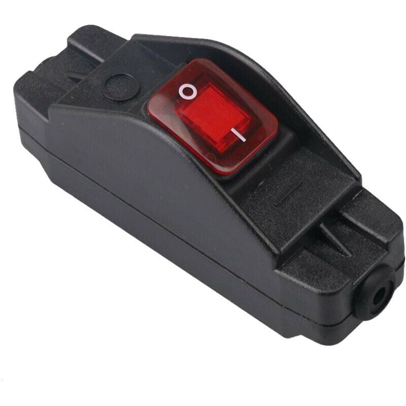 foto del prodotto tonchean cavo pulsante in linea ip65, interruttore impermeabile, interruttore on off nero 30 a 220 v
