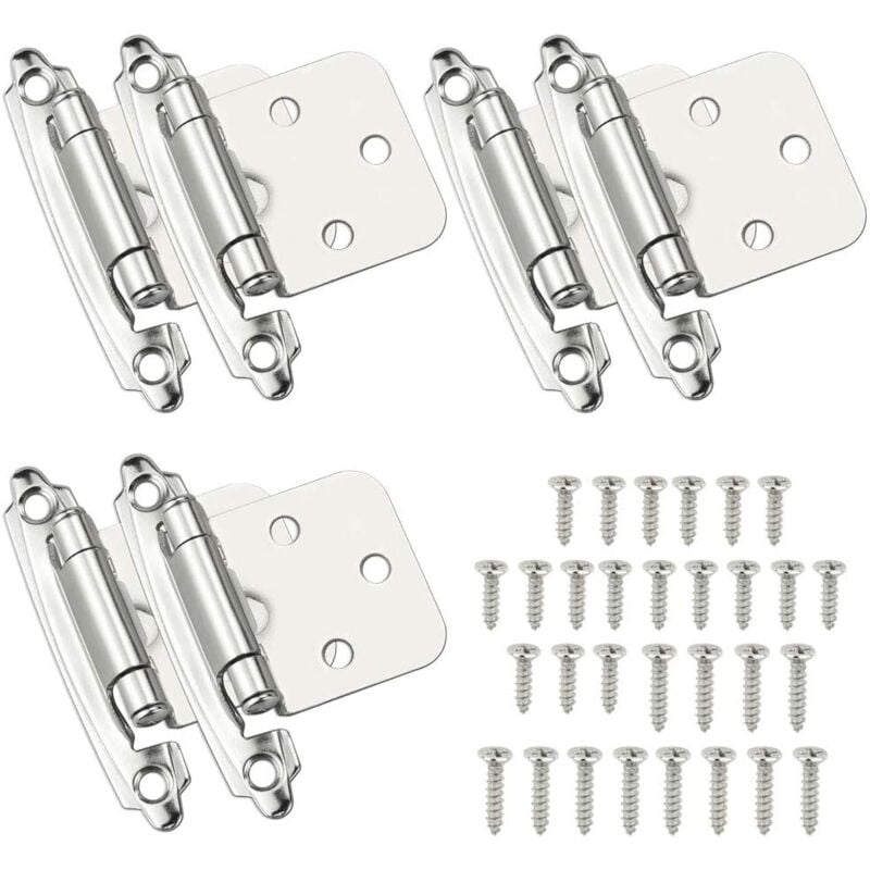 foto del prodotto tonchean cerniere 6 pezzi cerniera per porta cerniera autochiudente materiale in acciaio laminato a freddo cerniera a molla con tampone per porta