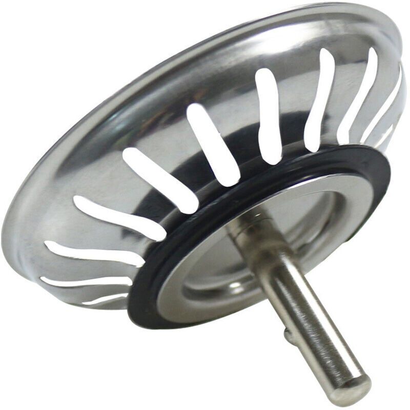 foto del prodotto tonchean cestello coprilavello da cucina da 80 mm filtro universale in acciaio inox, coperchio cestello a scomparsa, lavabile in lavastoviglie,