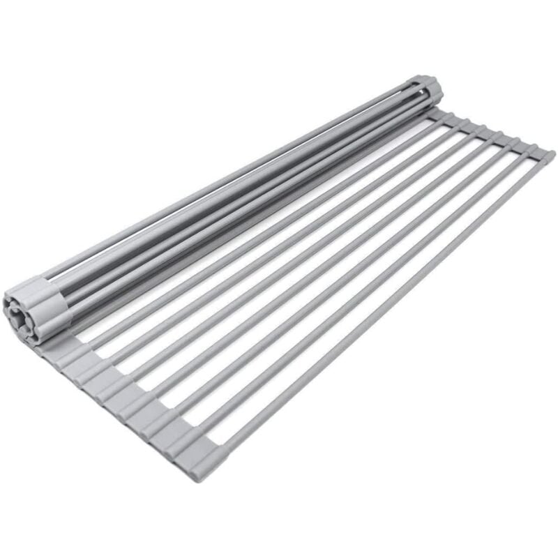 foto del prodotto tonchean cestello di scarico per lavello, scolapiatti per lavello da cucina, supporto arrotolabile, supporto arrotolabile resistente al calore per