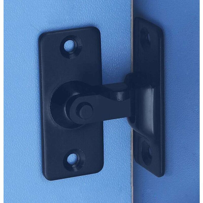foto del prodotto tonchean chiavistello per porta a 90 gradi, 2 pezzi chiavistello di sicurezza angolare in acciaio inossidabile nero per porta scorrevole a spinta